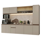 Armário de Cozinha Completa 280 cm Suspensa Crema Nice Madesa 05