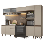 Armário de Cozinha Completa 300cm Crema Nice Madesa 08