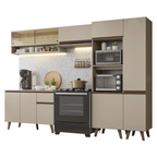 Armário de Cozinha Completa 300cm Crema Nice Madesa 09