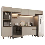 Armário de Cozinha Completa 340 cm Crema Nice Madesa 01