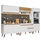 Armário de Cozinha Completa 310 cm Branco Pieta Madesa 02