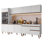 Armário de Cozinha Completa 310 cm Branco Pieta Madesa 03