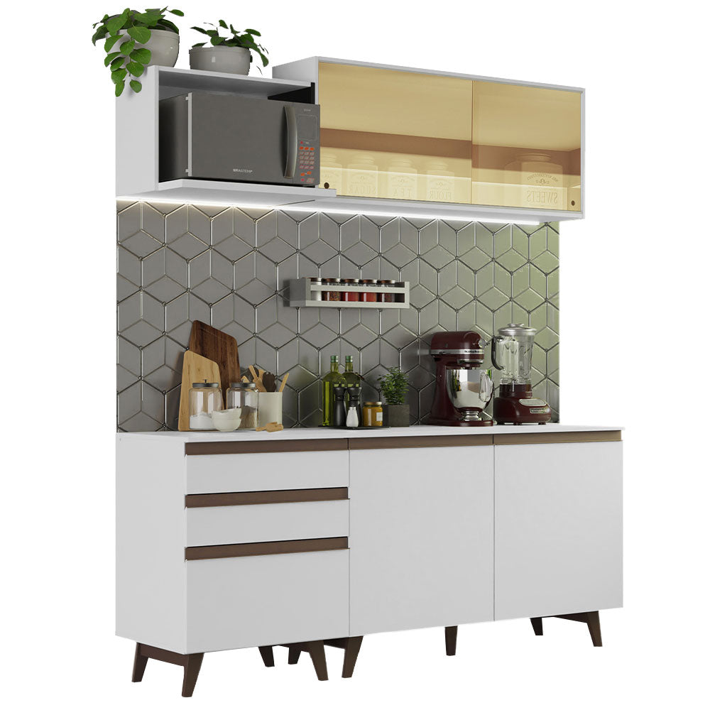 Armário de Cozinha Compacta 180cm Branco Reims Madesa 01