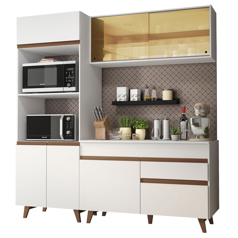 Armário de Cozinha Compacta 190cm Branco Reims Madesa 02