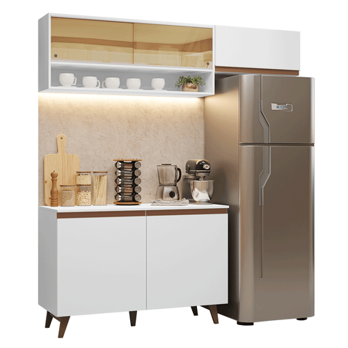 Armário de Cozinha Compacta 190cm Branco Reims Madesa 07