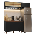 Armário de Cozinha Compacta 190cm Preto Reims Madesa 07