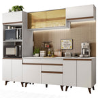 Armário de Cozinha Completa 260cm Branco Reims Madesa 02