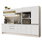 Armário de Cozinha Completa 100% MDF 300cm Branco Smart Madesa 02