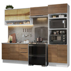 Armário de Cozinha Completa 270cm Branco/Rustic Stella Madesa 07