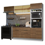 Armário de Cozinha Completa 270cm Branco/Rustic Stella Madesa 08