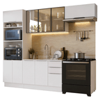 Armário de Cozinha Completa 270 cm Branco Stella Madesa 12