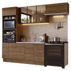 Armário de Cozinha Completa 270 cm Rustic Stella Madesa 12