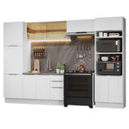 Armário de Cozinha Completa 330cm Branco Stella Madesa 07