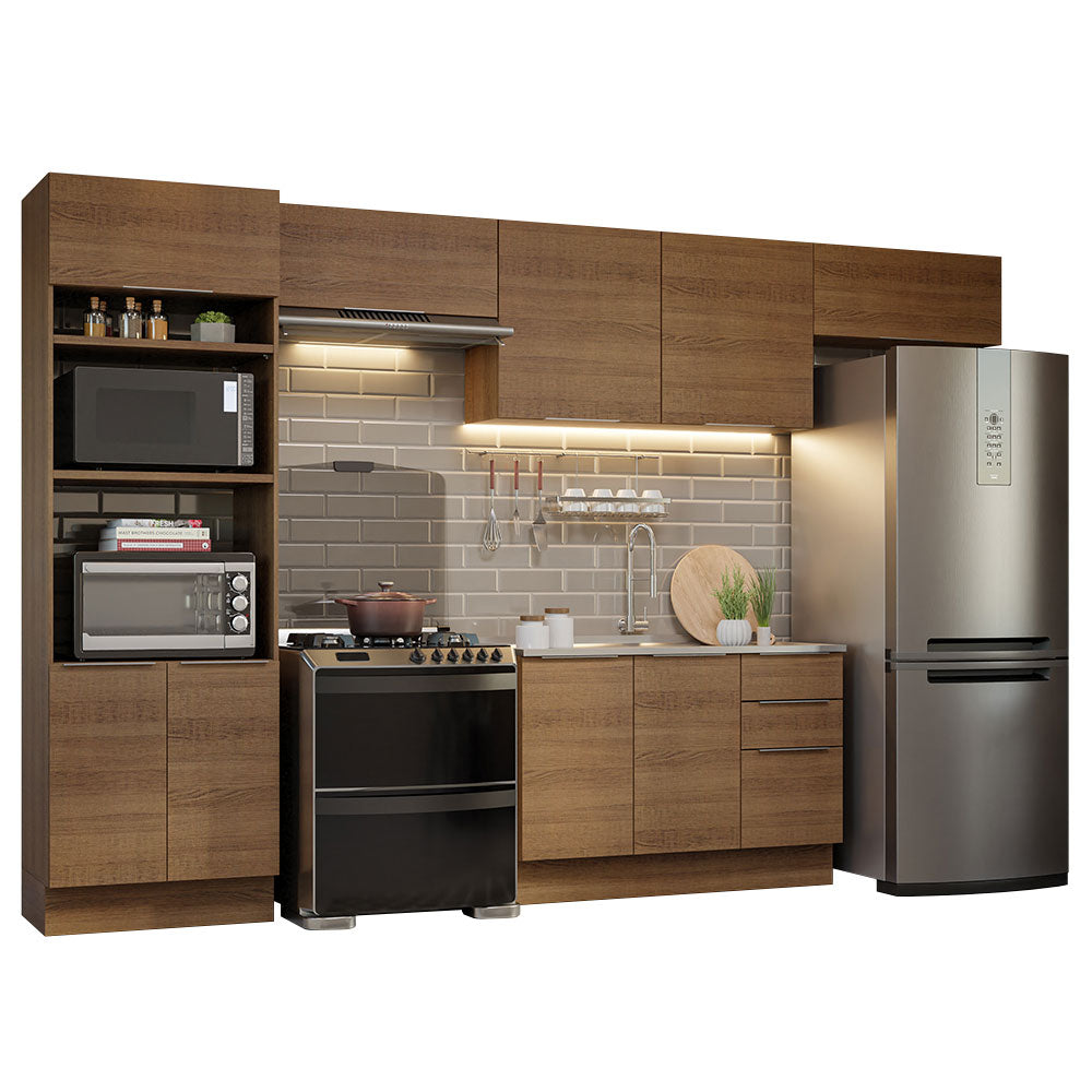 Armário de Cozinha Completa 350cm Rustic Stella Madesa 01