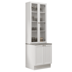 Kit Balcão + Cristaleira 70 cm Branco Vik Madesa 01