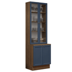 Kit Balcão + Cristaleira 70 cm Rustic/Azul Vik Madesa 02