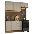 Armário de Cozinha Compacta 180 cm Rustic/Crema Vik Madesa 02
