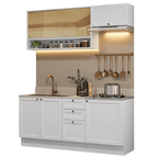 Armário de Cozinha Completa 180 cm Branco Vik Madesa 05