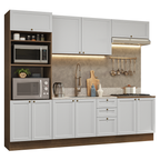 Armário de Cozinha Completa 270 cm Rustic/Branco Vik Madesa 01