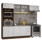Armário de Cozinha Completa 270 cm Rustic/Branco Vik Madesa 03