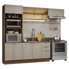 Armário de Cozinha Completa 270 cm Rustic/Crema Vik Madesa 04
