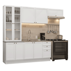 Armário de Cozinha Completa 270 cm Branco Vik Madesa 05