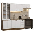 Armário de Cozinha Completa 270 cm Rustic/Branco Vik Madesa 05