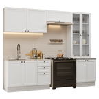 Armário de Cozinha Completa 270 cm Branco Vik Madesa 06