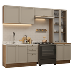 Armário de Cozinha Completa 270 cm Rustic/Crema Vik Madesa 06