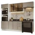 Armário de Cozinha Completa 270 cm Branco/Crema Vik Madesa 07