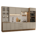 Armário de Cozinha Completa 340 cm Rustic/Crema Vik Madesa 01
