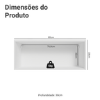 Armário Aéreo para Quarto 80 cm Nicho Aberto Branco Neo Madesa