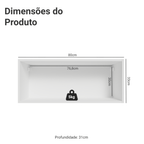 Armário Aéreo para Quarto 80 cm 1 Porta Basculante Branco Neo Madesa