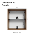 Armário Aéreo para Quarto 60 cm 1 Porta Rustic Neo Madesa
