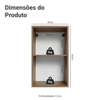 Armário Aéreo para Quarto 40 cm 1 Porta Rustic Neo Madesa