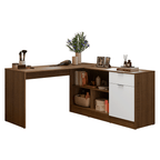 Escrivaninha Penteadeira de Canto Rustic/Branco Madesa