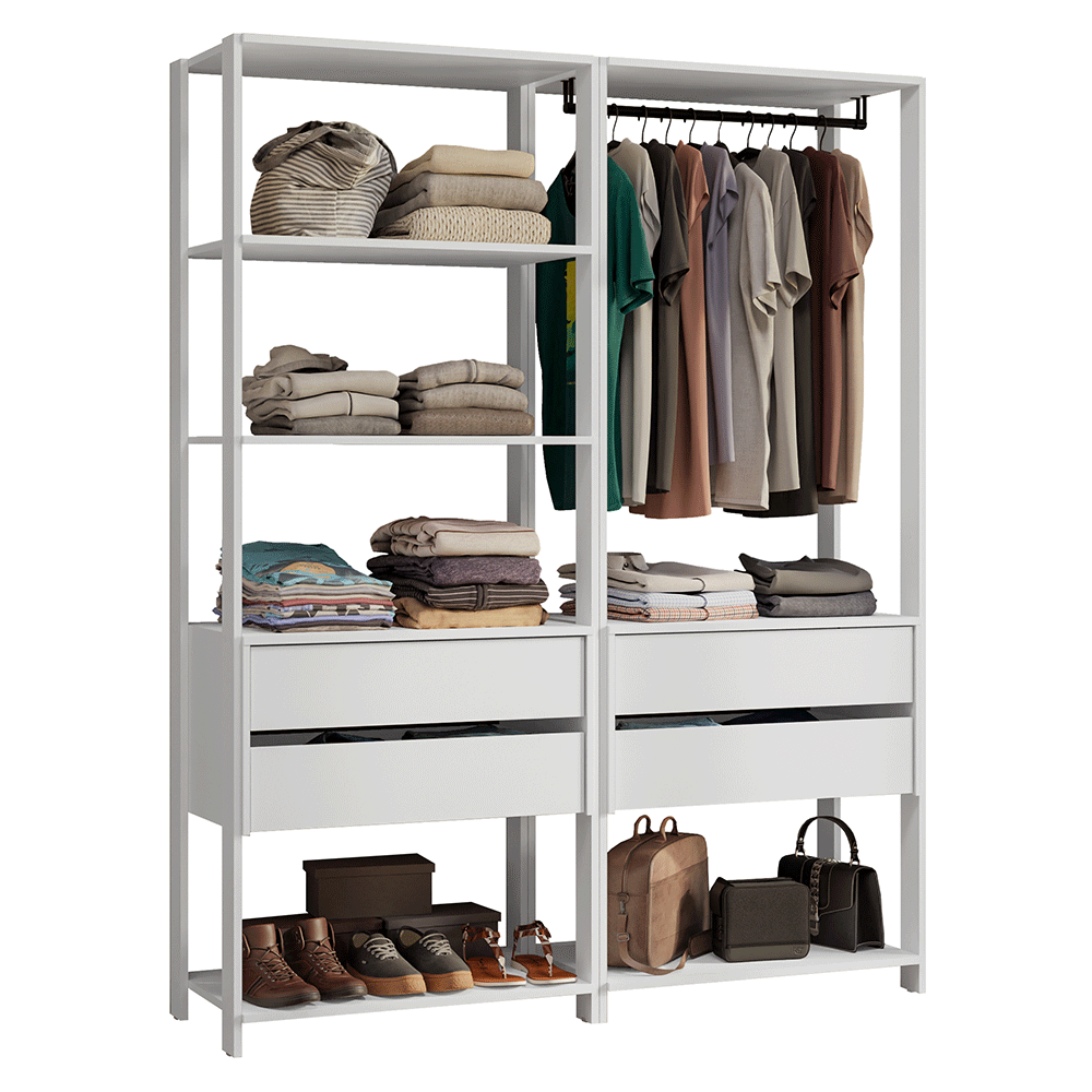 Guarda-roupa Valencia 4 gavetas branco