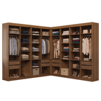 Guarda-Roupa Closet de Canto 522 cm 8 Gavetas Rustic Venus Madesa