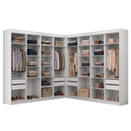 Guarda-Roupa Closet de Canto 522 cm 8 Gavetas Branco Venus Madesa