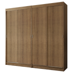 Conjunto 2 Guarda-Roupas 4 Portas de Correr Rustic Tokio Madesa
