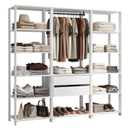 Guarda-Roupa Closet Modulado 2 Gavetas 188 cm Branco Valencia Madesa