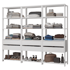 Guarda-Roupa Closet Modulado 6 Gavetas 210 cm Branco Valencia Madesa