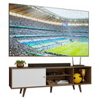 Rack para TV até 80 Polegadas 160cm com Pés Rustic/Branco/Rustic Torino Madesa