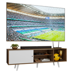 Rack para TV até 80 Polegadas 160cm com Pés Rustic/Branco Torino Madesa