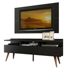 Rack Madesa Londres e Painel para TV até 55 Polegadas Preto