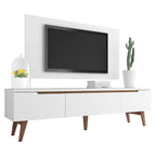 Rack Madesa Reims e Painel para TV até 55 Polegadas 2 Portas e 1 Gaveta Branco