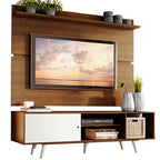 Rack Madesa Dubai e Painel para TV até 65 Polegadas com Pés Rustic/Branco 6E6E