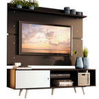 Rack Madesa Dubai e Painel para TV até 65 Polegadas com Pés Preto/Branco 7777