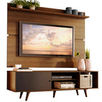 Rack Madesa Dubai e Painel para TV até 65 Polegadas com Pés Rustic/Preto 7K5Z