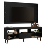 Rack com Painel para TV até 65 Polegadas com Pés Preto Detroit Madesa